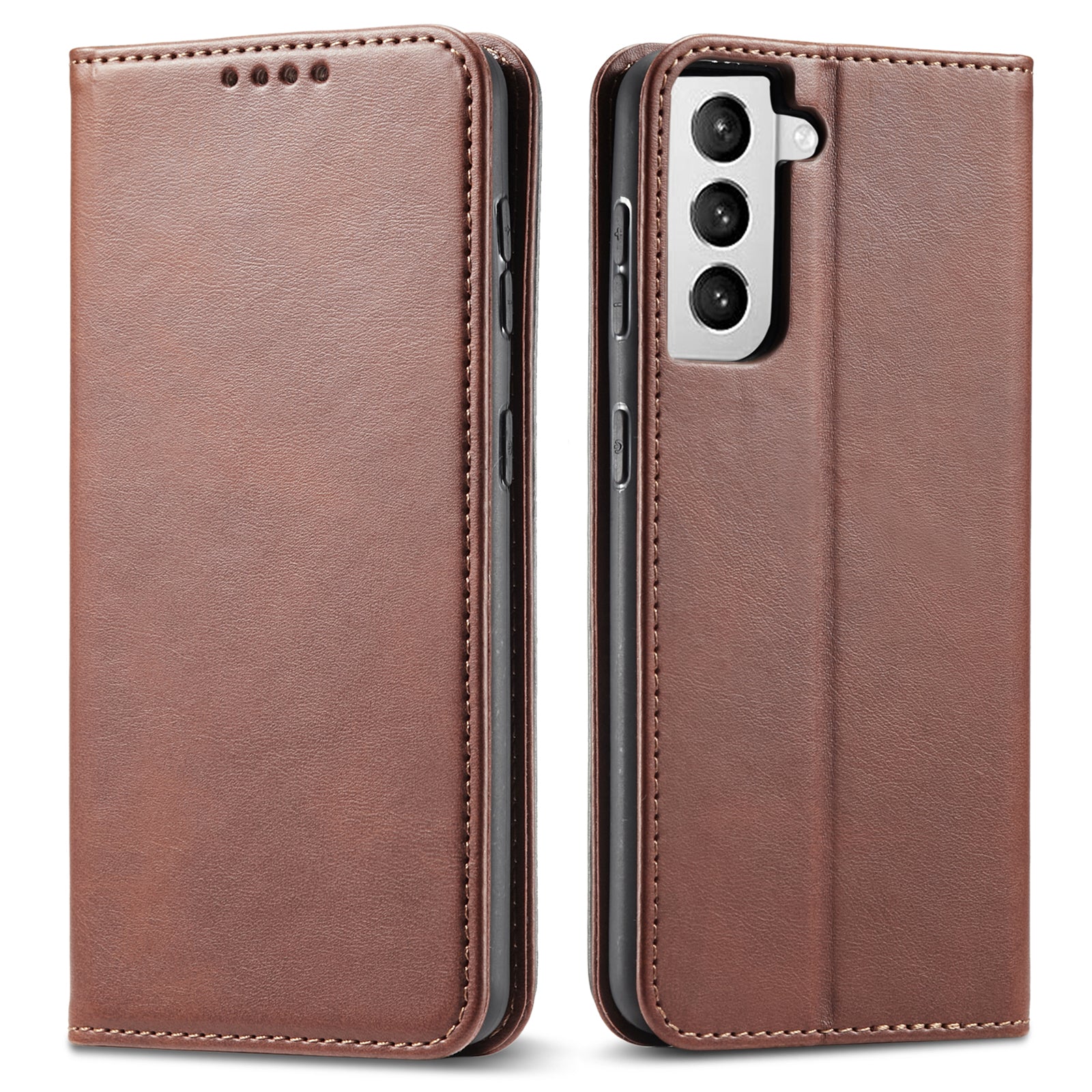 Leather Phone Case For Samsung Galaxy S21 4G 5G Wallet Magnetic Stand Calf Texture Anti-scratch Phone Cover Leather Phone Case For Samsung Galaxy S21 4G 5G Wallet Magnetic Stand Calf Texture Anti-scratch Phone Cover